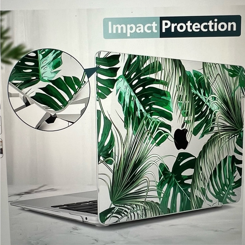 Cover & Keyboard Skin & Screen Protector - Tropical Palm Leaves